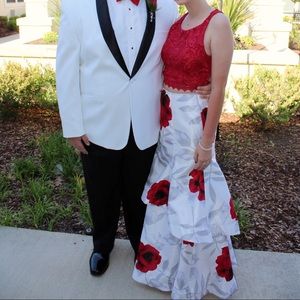 two piece macy juniors prom dress